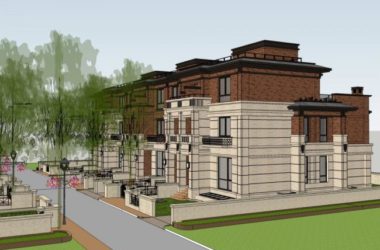 Sketchup别墅模型|联排别墅，现代风格，多层-BIM建筑网