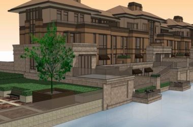 Sketchup别墅模型|联排别墅两栋，古典风格-BIM建筑网