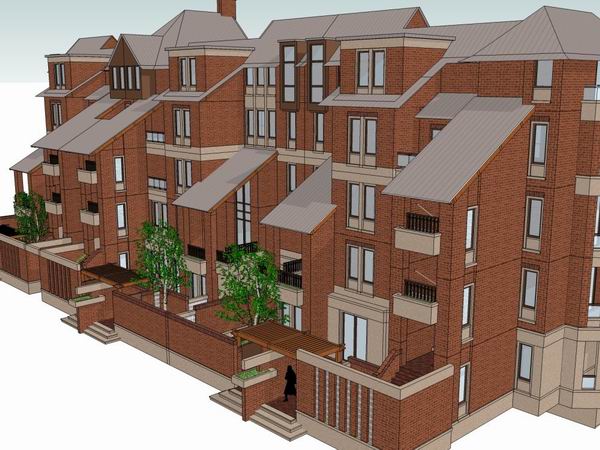 Sketchup别墅模型|叠拼别墅，古典风格