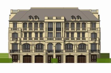 Sketchup别墅模型|联排别墅，古典风格-BIM建筑网