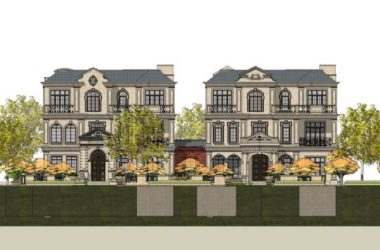 Sketchup别墅模型|联排别墅，古典风格-BIM建筑网