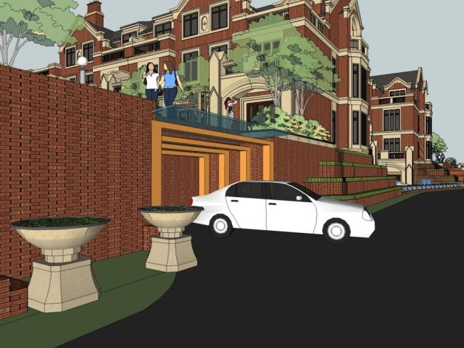 Sketchup别墅模型|联排别墅，古典风格