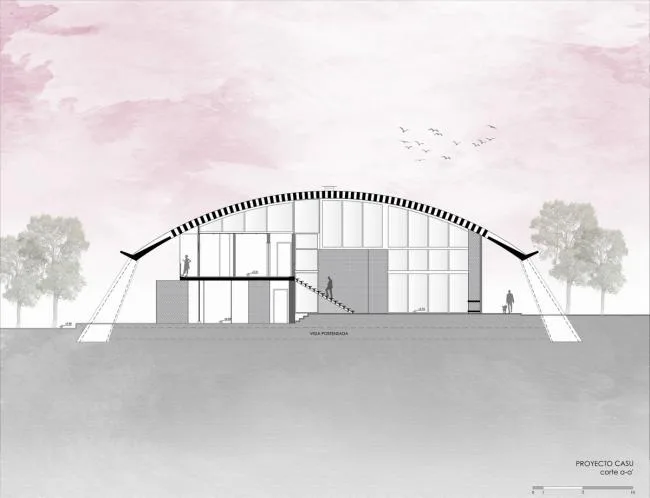 BIM建筑|如羽翼般轻轻睁开，护一方阴凉：年夜屋盖室第