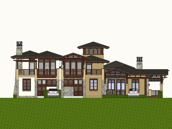 Sketchup别墅模型|独栋别墅，古典风格