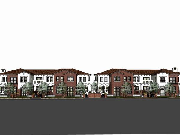 Sketchup别墅模型|联排别墅，古典英式风格