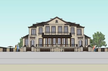 Sketchup别墅模型|独栋别墅，古典风格-BIM建筑网