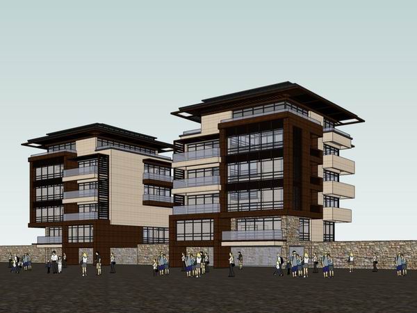 Sketchup别墅模型|别墅，现代风格