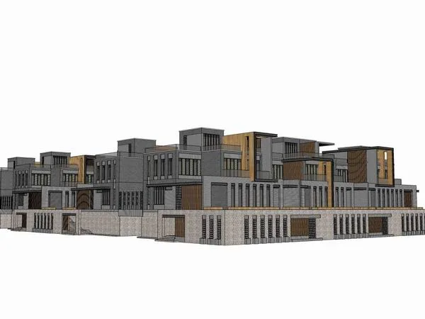 Sketchup别墅模型|别墅，现代风格