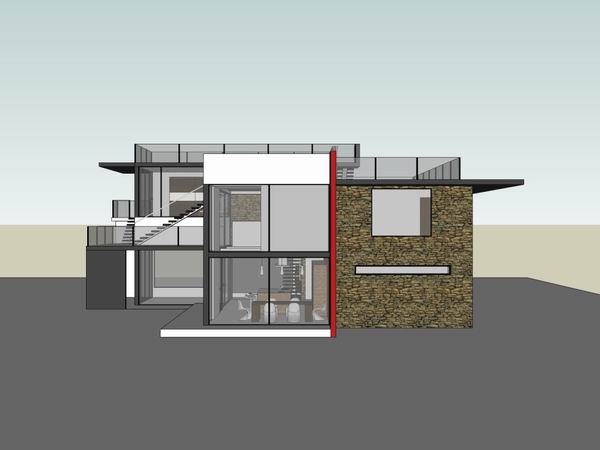 Sketchup别墅模型|独栋别墅，现代风格