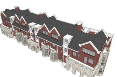 Sketchup别墅模型|联排别墅，古典风格-BIM建筑网