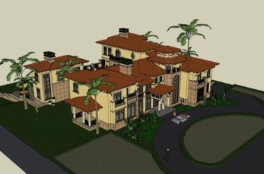 Sketchup别墅模型|独栋别墅，古典风格-BIM建筑网