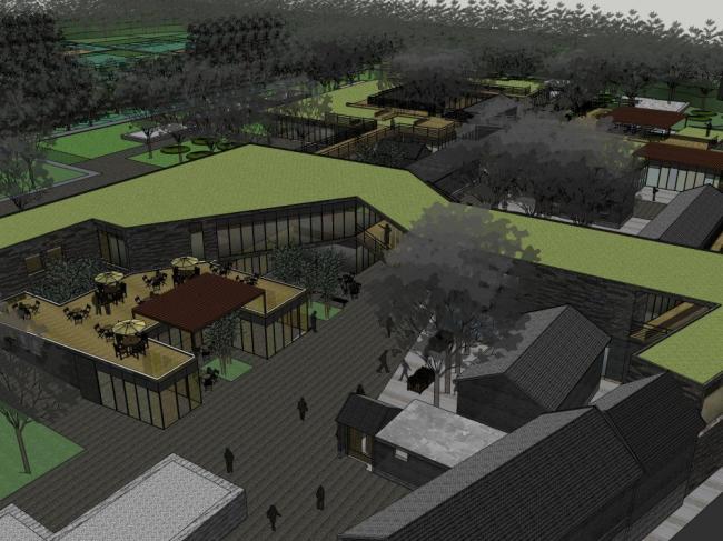 Sketchup商业模型|社区中心，现代风格，商业