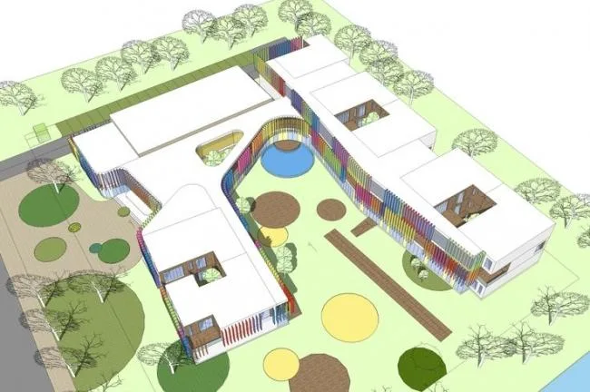 Sketchup学校模型|彩色系幼儿园，学校，教育建筑，现代风格