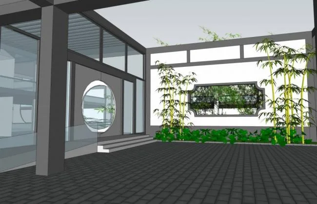 Sketchup文化模型|江南文化博物馆，单层，中式风格