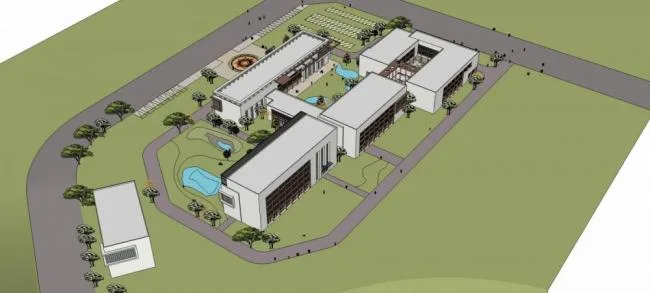 Sketchup医院模型|多层医院，医疗建筑，现代风格