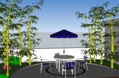 Sketchup景观模型|会所，花园景观，现代风格-BIM建筑网