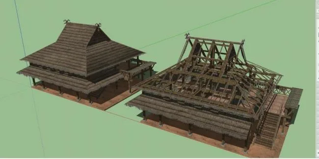 Sketchup酒店模型|民宿，酒店，民族风格