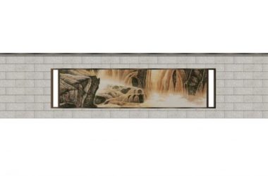 Sketchup素材模型|现代景墙-BIM建筑网