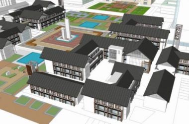 Sketchup商业模型|多层商业街，中式风格-BIM建筑网