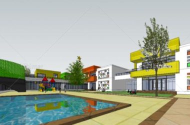 Sketchup学校模型|幼儿园，教育建筑，现代风格-BIM建筑网
