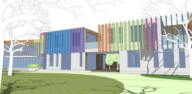 Sketchup学校模型|彩色系幼儿园，学校，现代风格，教育建筑