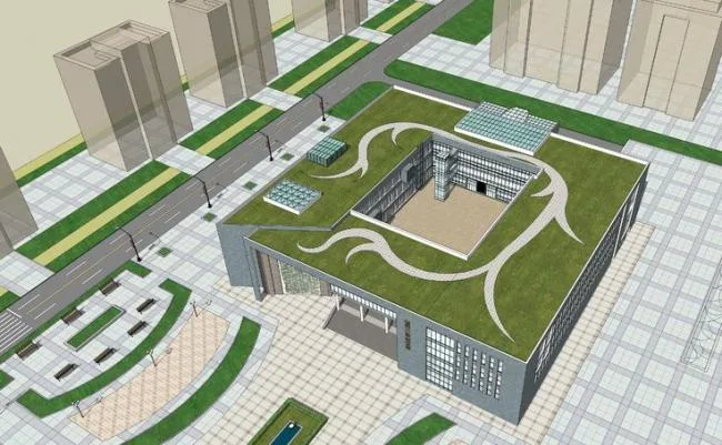 Sketchup文化模型|大学图书馆，文化建筑，现代风格