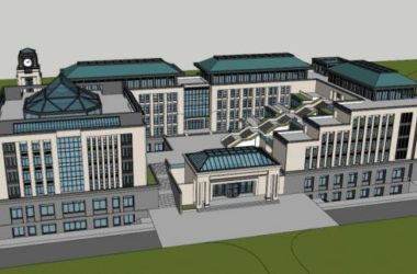 Sketchup学校模型|多层学校，小学，新古典风格，教育建筑-BIM建筑网