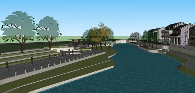 Sketchup景观模型|城市小品，公园景观， 商业建筑，水坝，中式风格