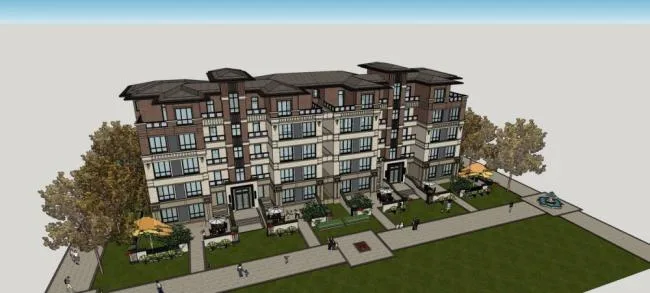 Sketchup住宅模型|花园洋房，多层，居住建筑，草原风格