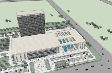 Sketchup医院模型|丹阳市中医院，高层，现代风格，医疗建筑-BIM建筑网