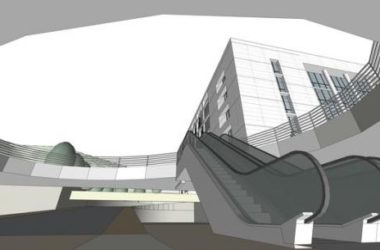 Sketchup医院模型|高层医院，医疗建筑，天井，山地，现代风格-BIM建筑网