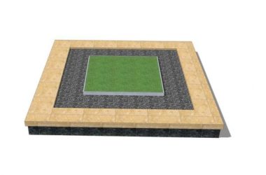 Sketchup素材模型|树池，现代，景观小品-BIM建筑网