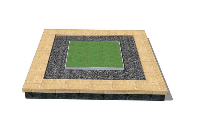 Sketchup素材模型|树池，现代，景观小品