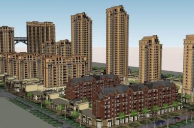 Sketchup住宅模型|欧式，新古典风格，高层住宅小区，居住建筑-BIM建筑网