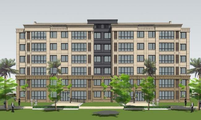 Sketchup住宅模型|多层住宅，居住建筑，简欧风格，欧式风格