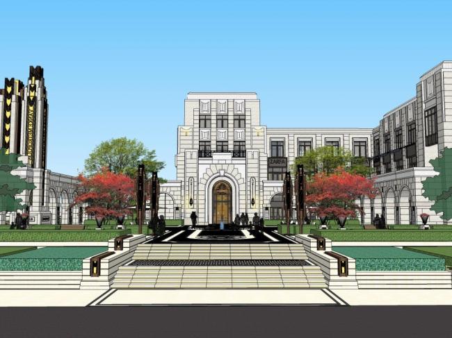 Sketchup商业模型|示范区，现代风格，商业，娱乐休闲设施