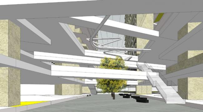 Sketchup办公模型|高层办公，写字楼，商业建筑，现代风格，异形