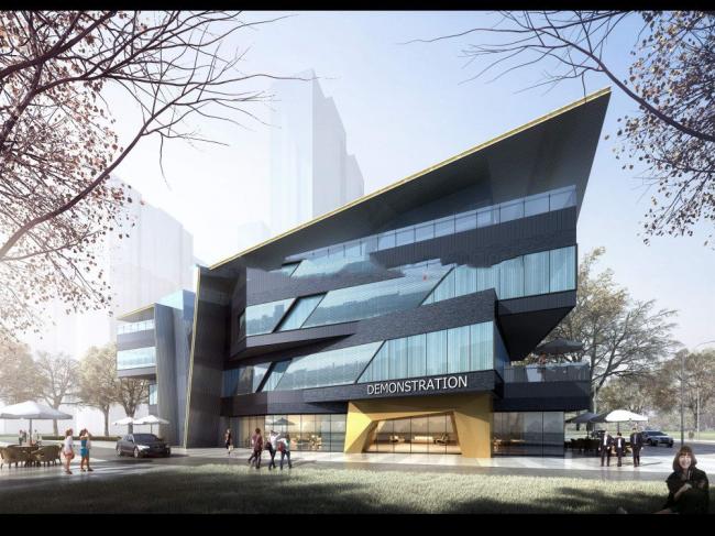 Sketchup商业模型|多层售楼处，商业建筑，现代风格