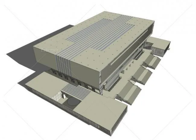 Sketchup文化模型|图书馆，现代风格，文化建筑