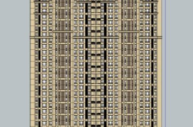 Sketchup住宅模型|高层住宅，居住建筑，新古典风格-BIM建筑网
