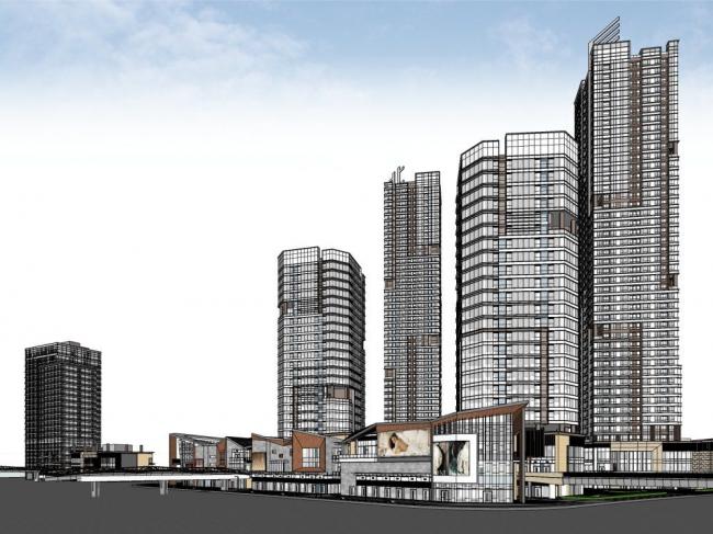 Sketchup综合体模型|超高层商业综合体，办公酒店，现代风格