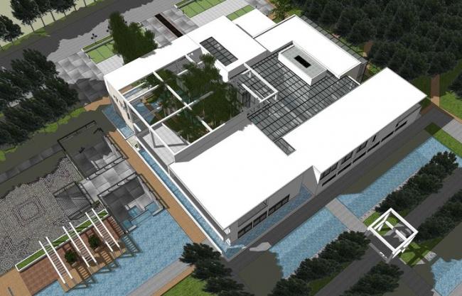 Sketchup商业模型|生态餐厅，商业建筑，现代风格