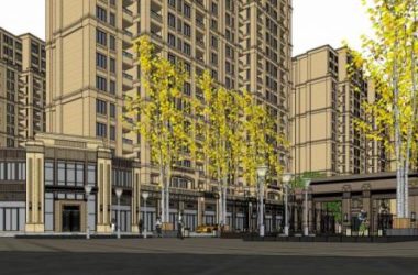 Sketchup住宅模型|高层住宅小区，居住建筑，商业裙房，新古典风格-BIM建筑网