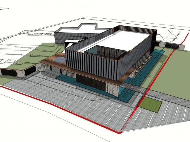 Sketchup商业模型|会所，现代风格，商业建筑