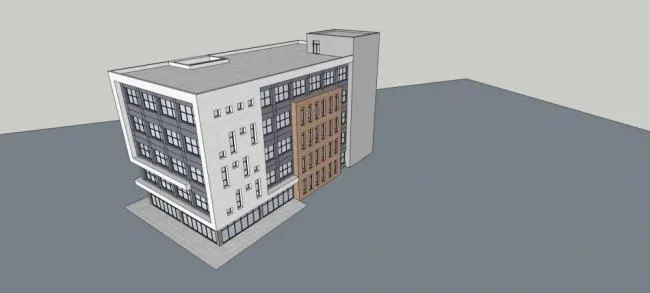 Sketchup办公模型|多层办公楼，现代风格