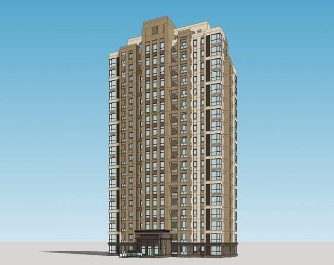 Sketchup住宅模型|高层住宅，居住建筑，新古典风格