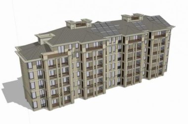 Sketchup住宅模型|中高层住宅，草原风，居住建筑-BIM建筑网