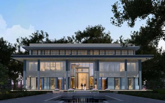 Sketchup商业模型|多层会所，新中式风格，商业建筑