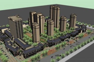 Sketchup住宅模型|高层住宅，小区，居住建筑，多层商场，商业裙房，法式，古典风格，底层商业-BIM建筑网