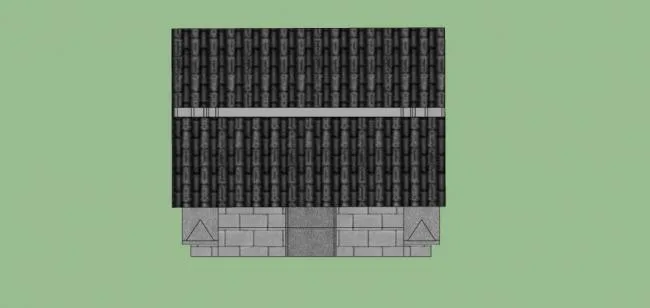Sketchup素材模型|大门，中式风格，建筑构件
